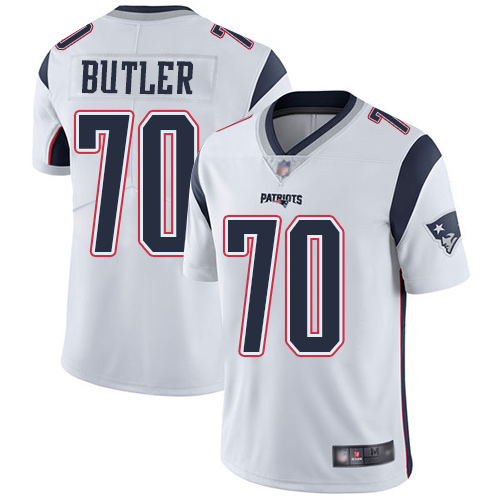 New England Patriots Football 70 Vapor Untouchable Limited White Men Adam Butler Road NFL Jersey